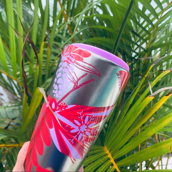 ❌SOLD❌ Starbucks Silver Red Holly Pinecone Ceramic Tumbler Hot Cup 12oz Holiday - Picture 8 of 12